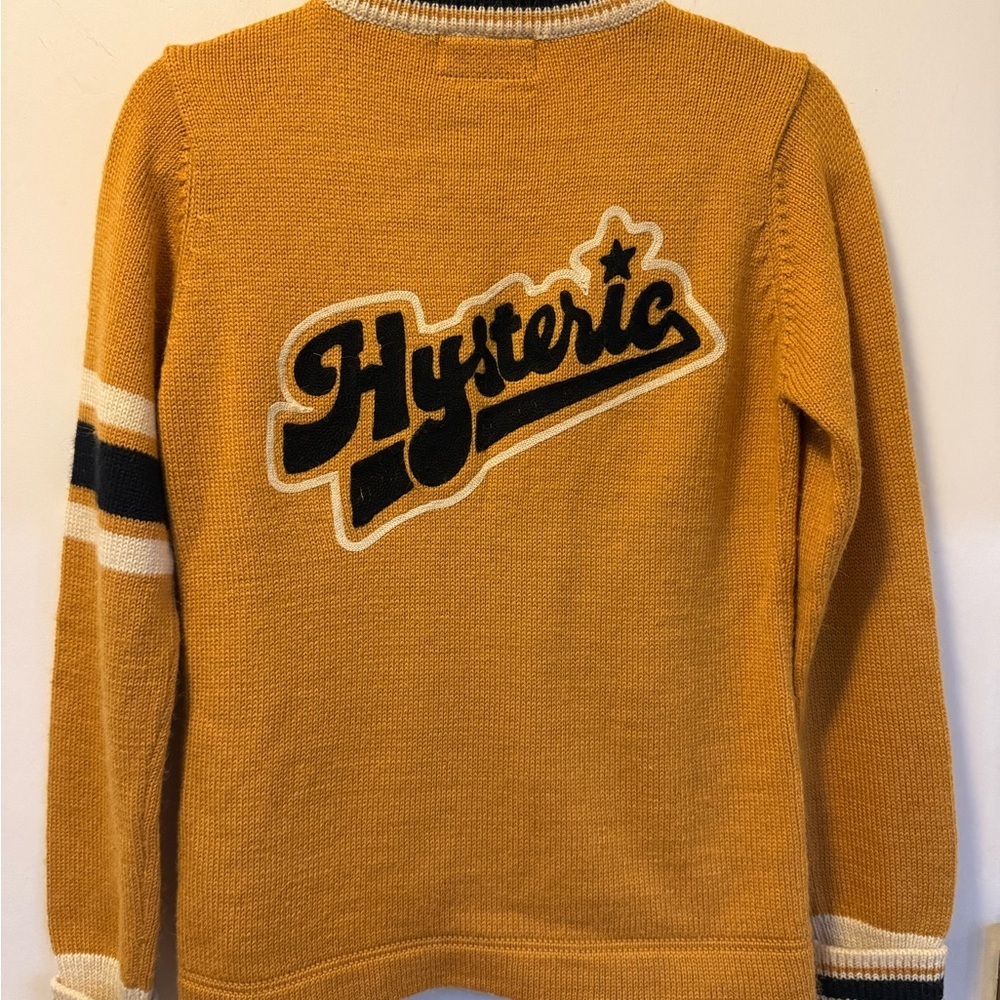 Hysteric Glamour Yellow and Black “Varsity” Style Cardigan, Size S* - Picture 4 of 8